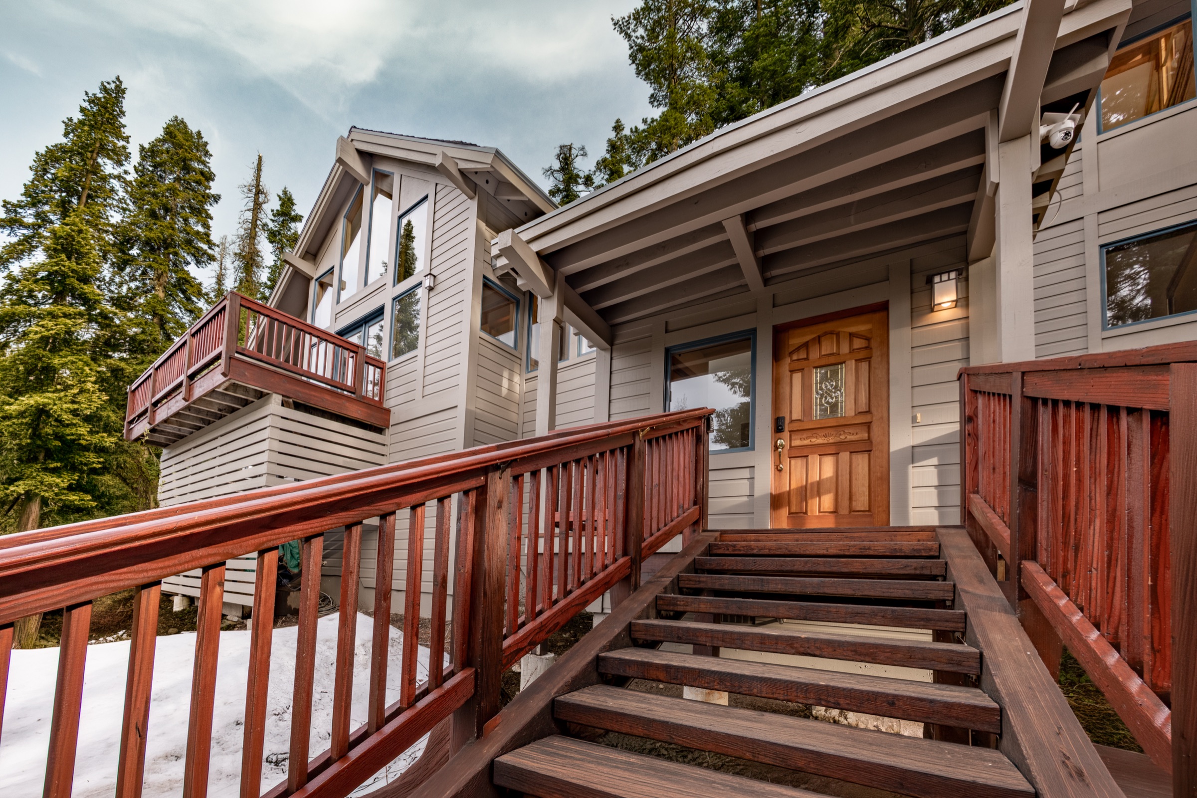 Front entrance with stairs